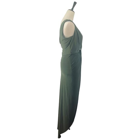 MISA Los Angeles NWT Leza Gathered Maxi Dress Gown‎ in Green Size M NEW - Picture 8 of 11